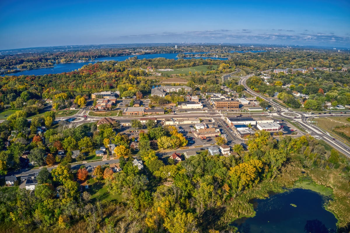 Aerial view of Prior Lake, Minnesota