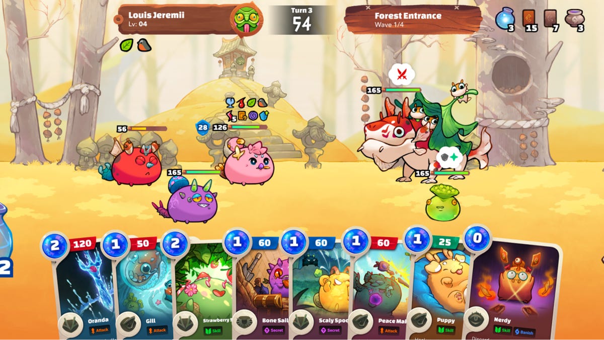 A screenshot from Axie Infinity.