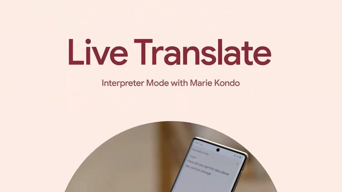 Live Translate graphic with Pixel 6