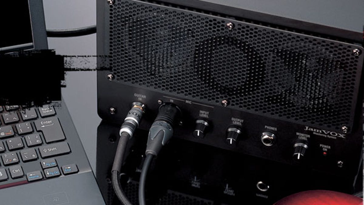 Photo of Vox JamVox guitar USB interface.