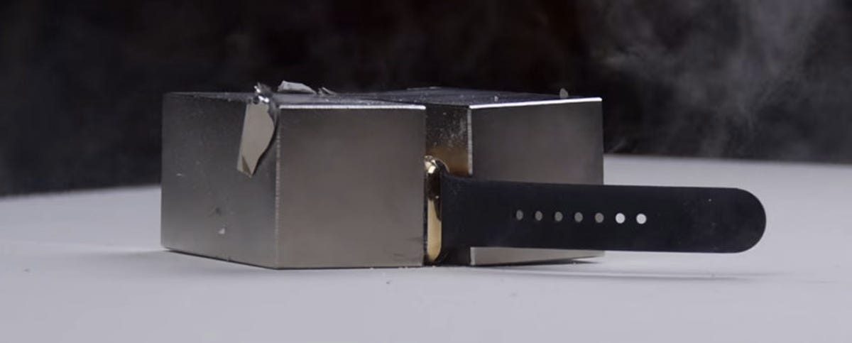 Apple Watch crushed by magnets