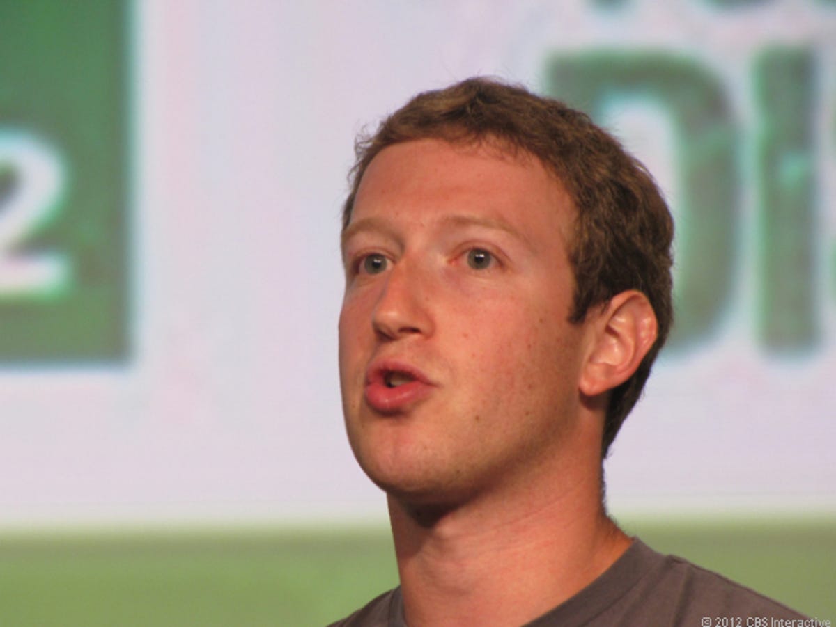 Facebook CEO Mark Zuckerberg at yesterday's TechCrunch Disrupt event.