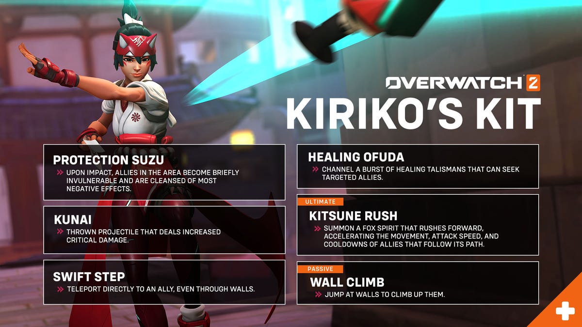 Description of Kiriko's abilities