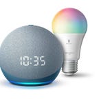 echo-dot-with-clock-and-sengled-bulb