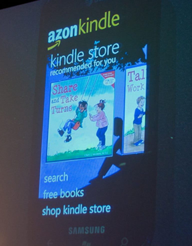 A demonstration of Amazon's just-announced Kindle app for Windows Phone 7