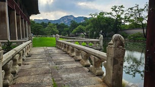 A photo taken on the Gyeongbokgung Palace grounds in Seoul.