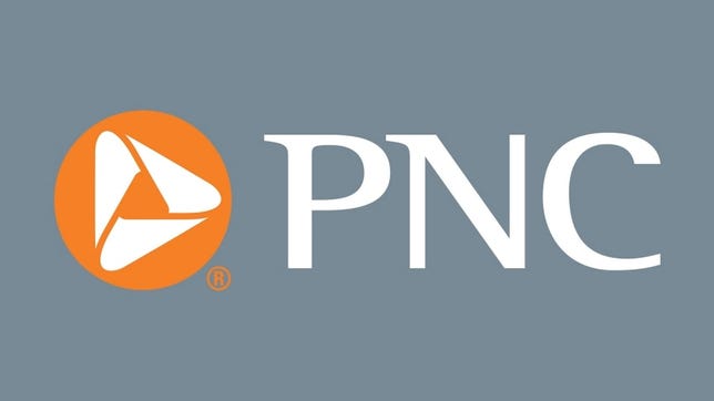 PNC Bank logo with gray background