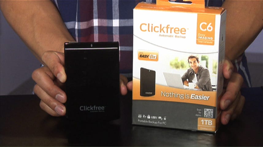 Clickfree C6 Easy Imaging Portable Backup Drive