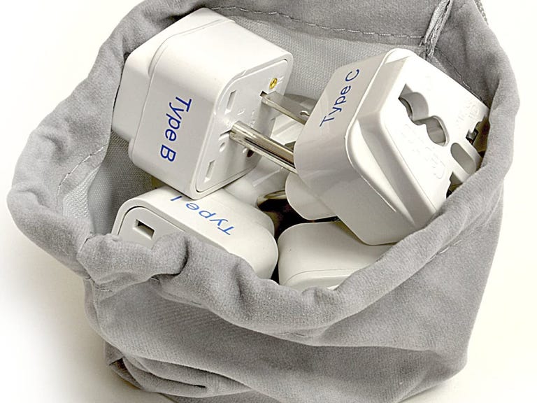 A closeup of the Ceptics adapters in a small bag.