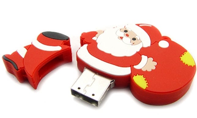 Photo of Santa thumb drive.