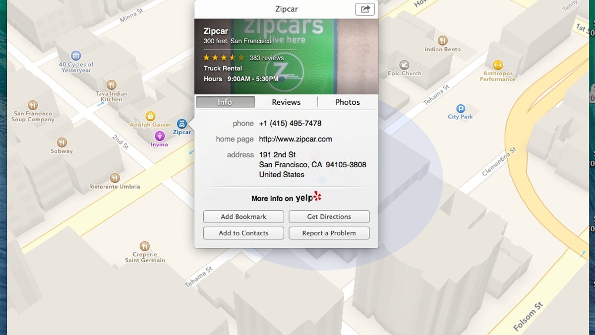 Maps in Mac OS X Mavericks and iOS 7