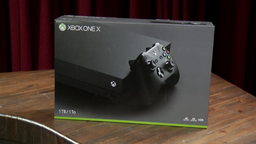 Watch us unbox the very heavy Xbox One X