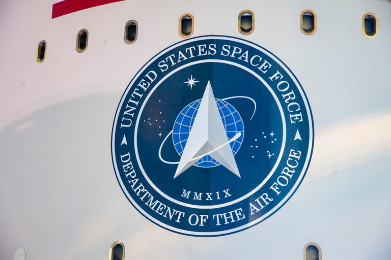 US Space Force logo on a United Launch Alliance rocket