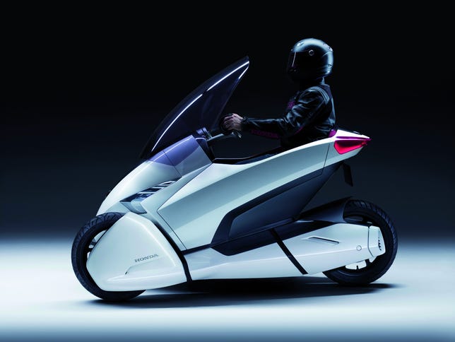 Honda 3R-C concept with rider
