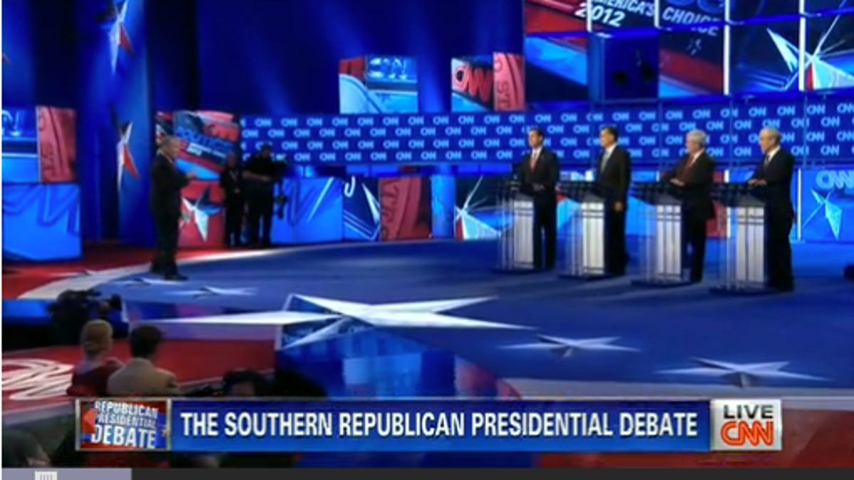 In response to question from CNN's John King, Republican presidential candidates find little to love in SOPA or Protect IP