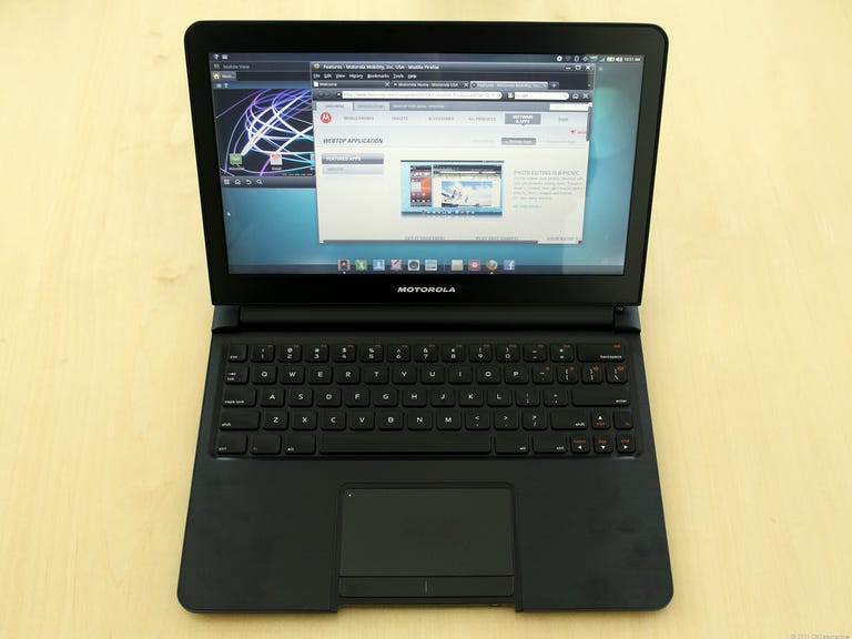 When plugged into the dock, the Droid Bionic's Webtop app transforms the phone into portable PC.