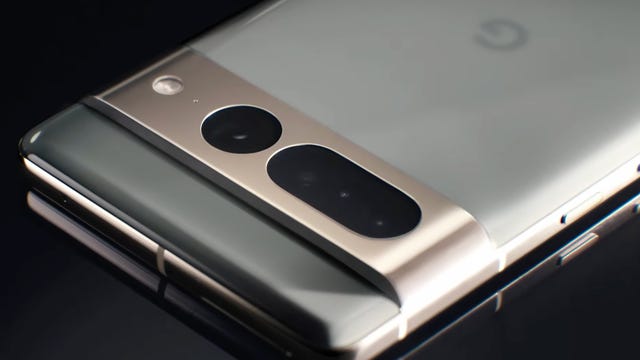 A closeup of the Pixel 7 Pro's camera