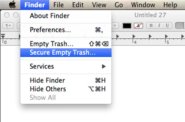 Secure Empty Trash in OS X