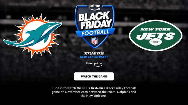 Black Friday NFL Football on Amazon Prime Video