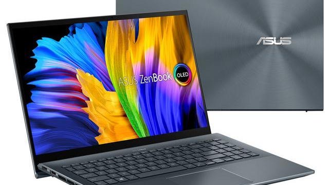 Asus ZenBook Pro 15 OLED front and back