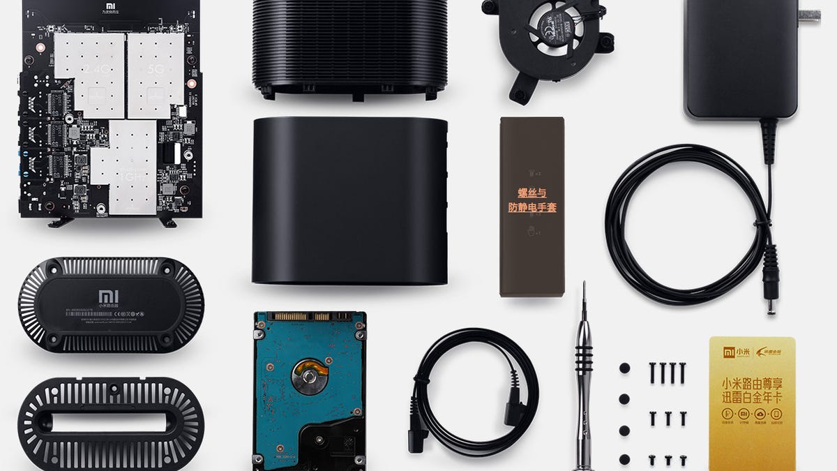Xiaomi's Mi Wi-Fi router comes as components customers must assemble.