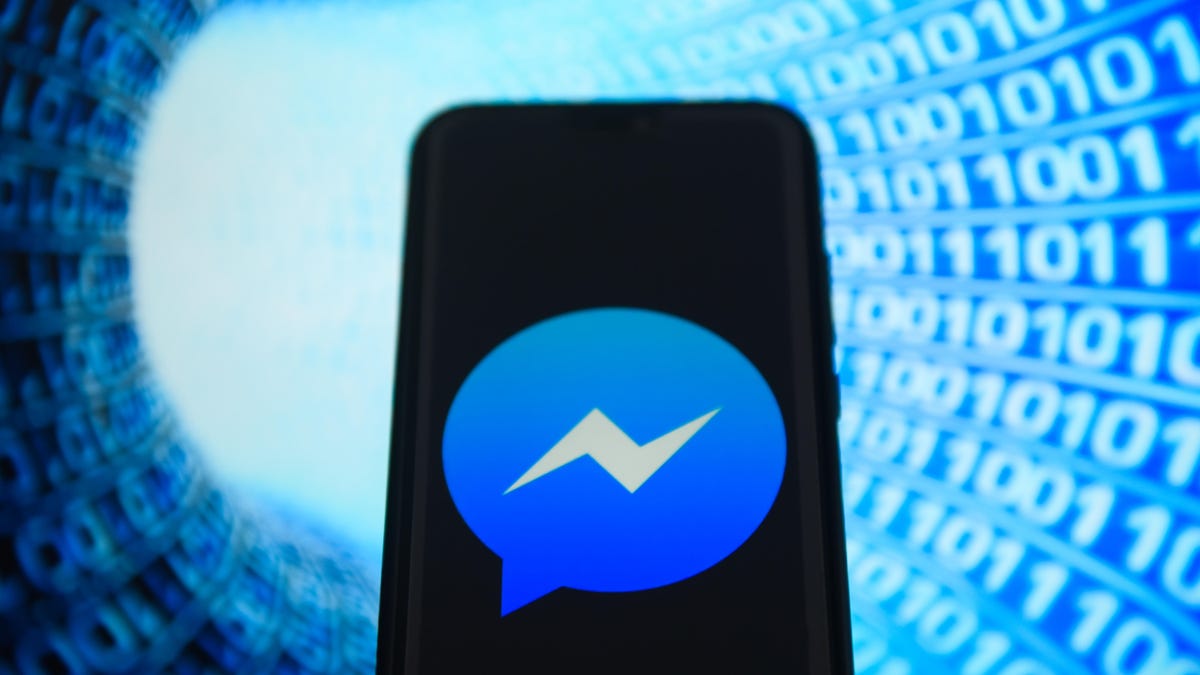 Messenger logo is seen on an Android mobile device