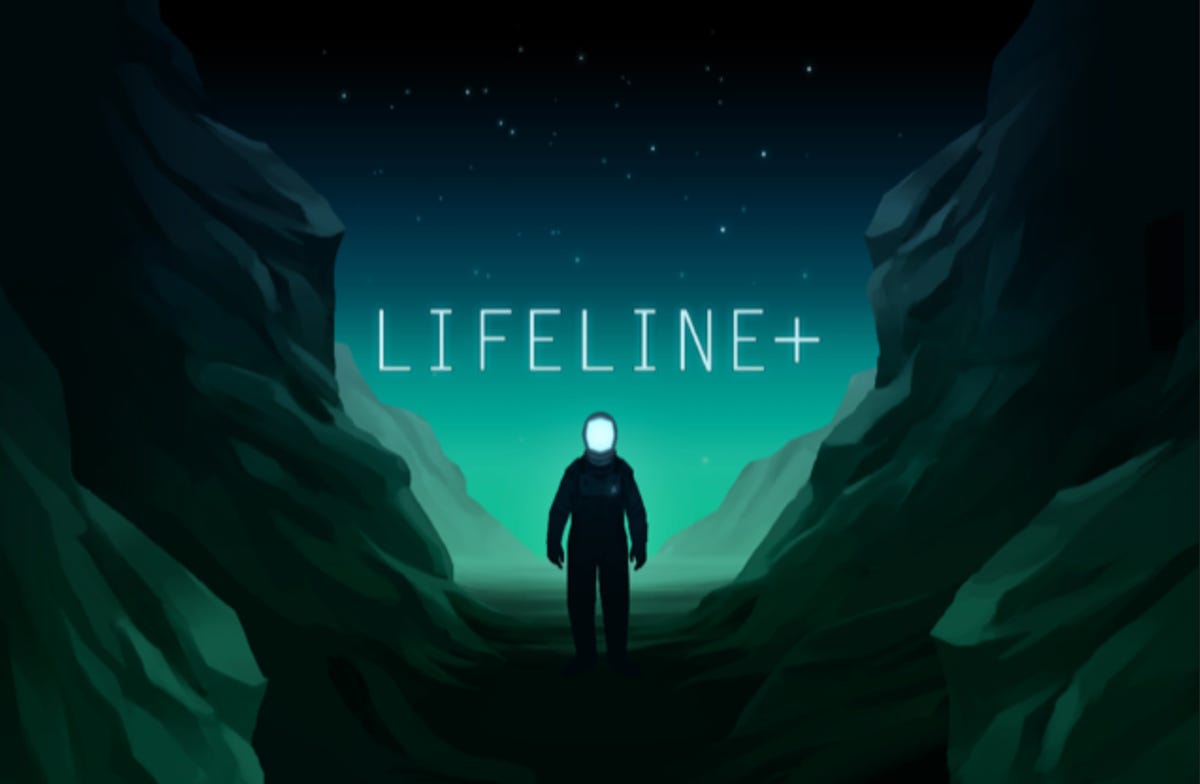 Lifeline+ title card showing a single person standing in a dark ravine