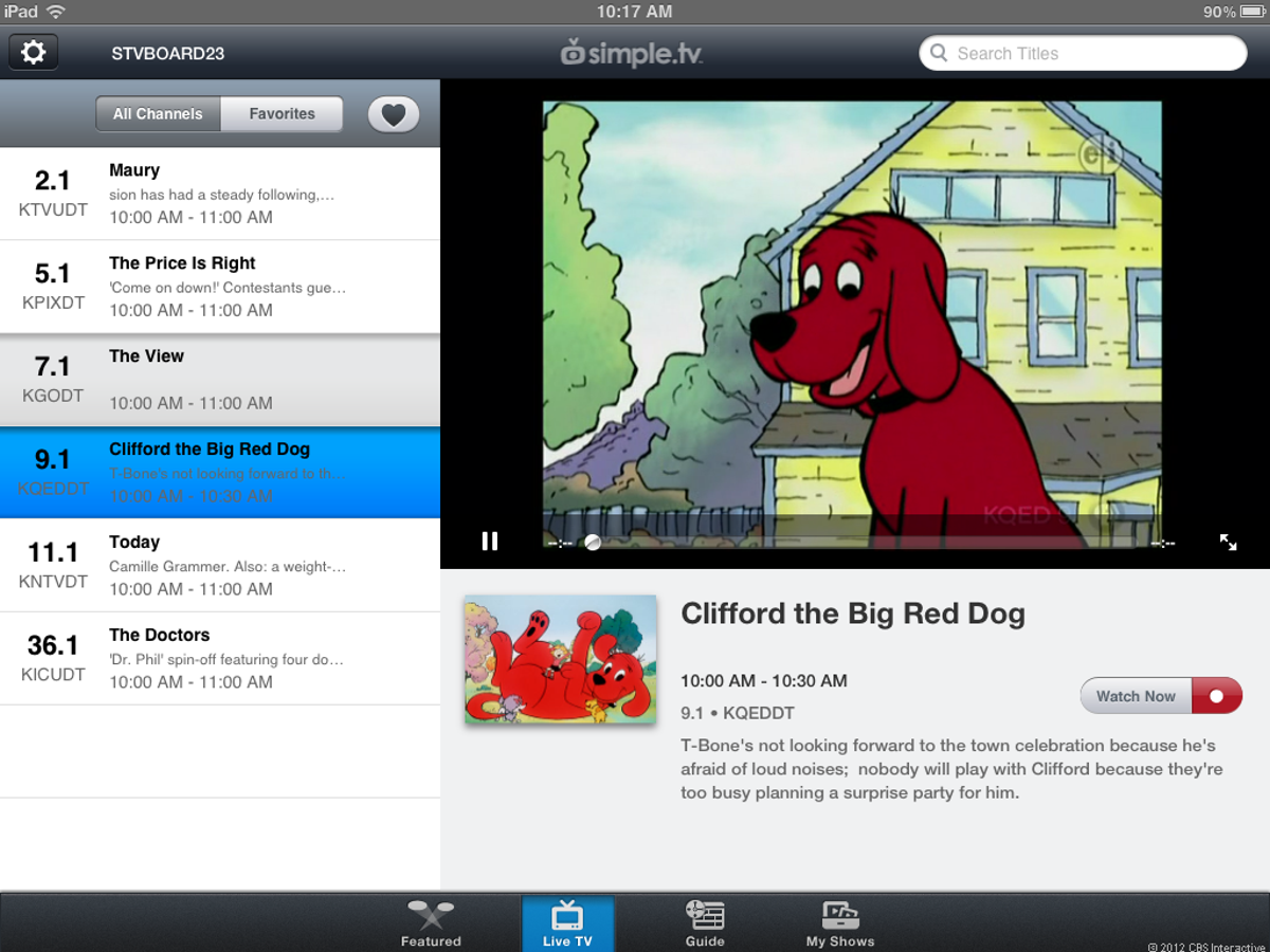Simple.TV's iPad app