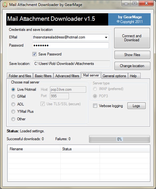 Multiple Attachment Downloader screen 4
