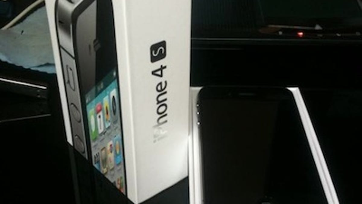 An iPhone 4S arriving four days ahead of launch.