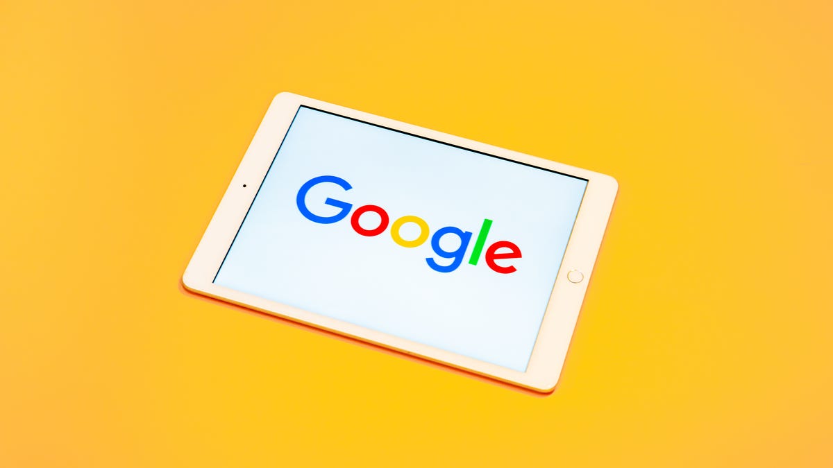Google logo on an iPad