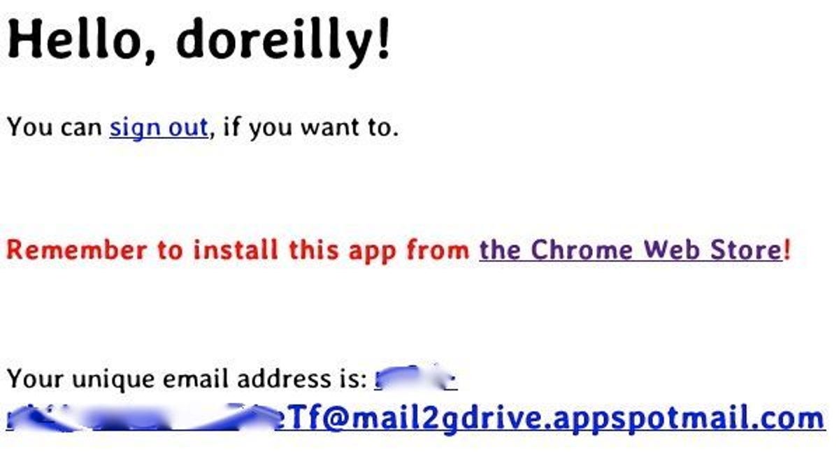 Mail2Text e-mail-to-Google Docs file converter