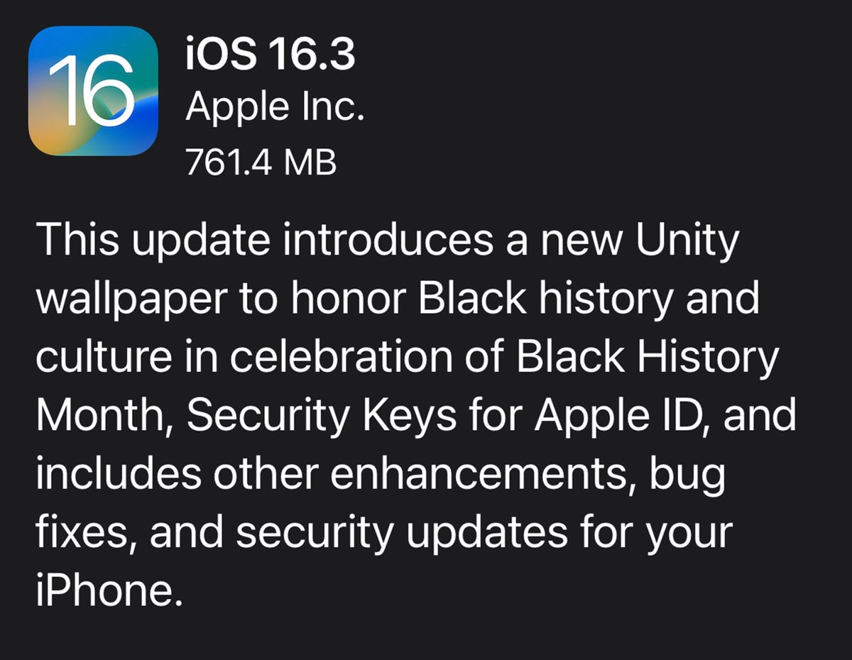 A screenshot showing Apple's addition of hardware security key support