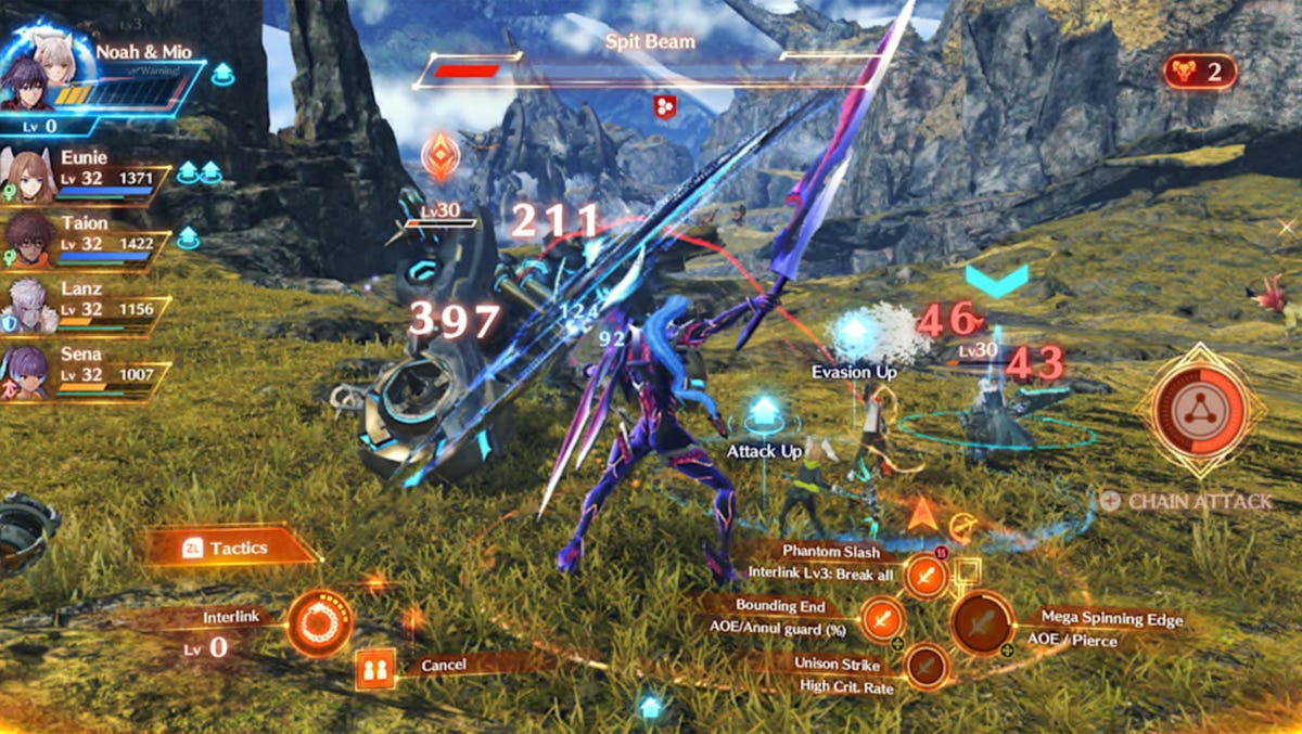 Xenoblade Chronicles 3 battle screenshot