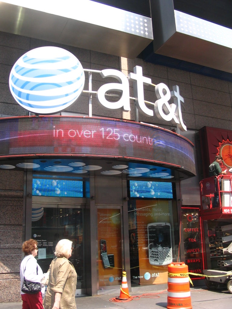The AT&T store in Times Square