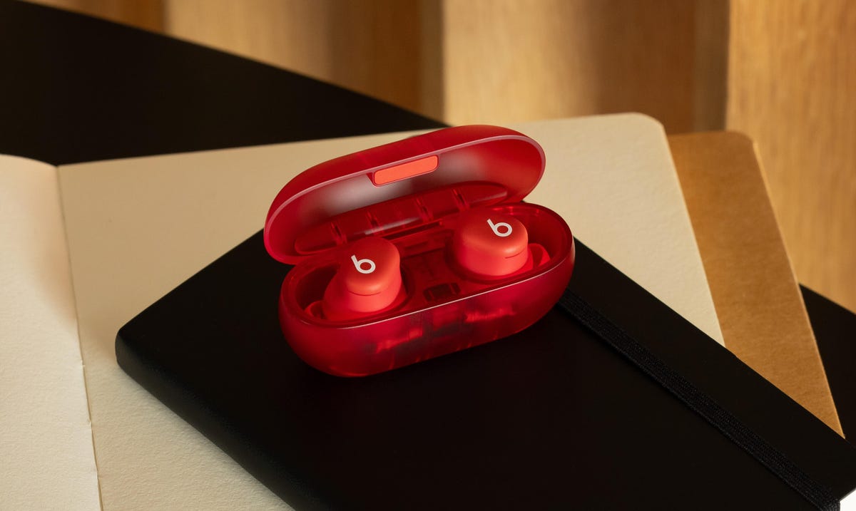 Beats earbuds in red