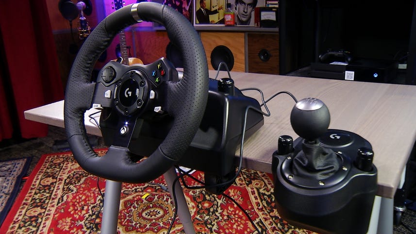 Logitech's G920 Driving Force racing wheel offers the ultimate in high-octane simulation