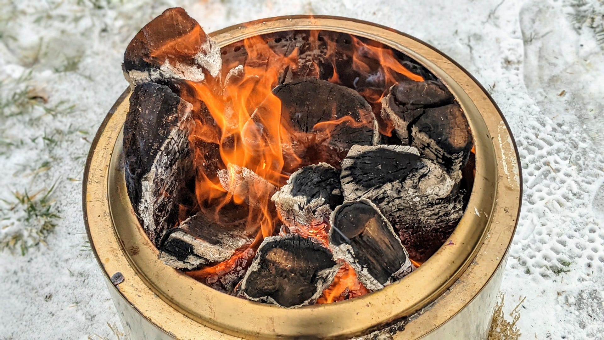 Swedish fire pit flame