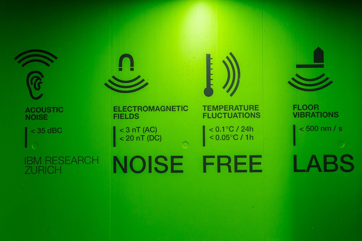 IBM's noise-free rooms are shielded from several types of disturbances.