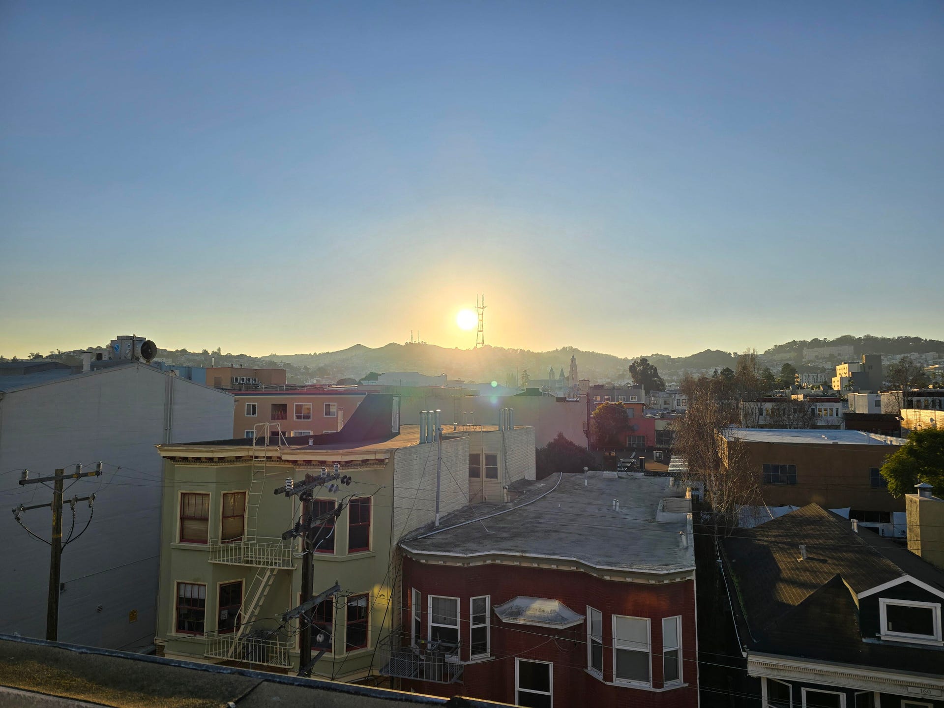 A sunset over San Francisco