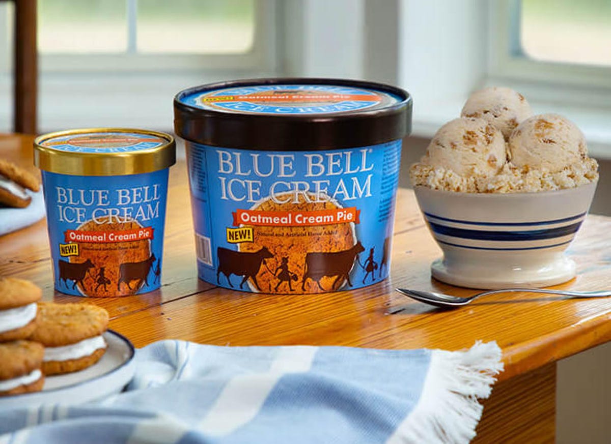 Oatmeal Cream Pie ice cream from Blue Bell
