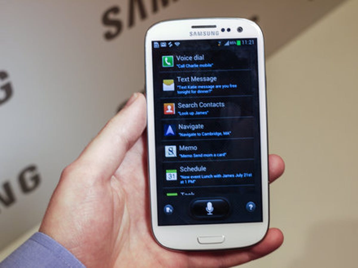 Samsung Galaxy S3 voice control