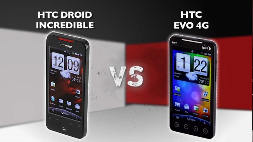 HTC Droid Incredible vs. HTC Evo 4G