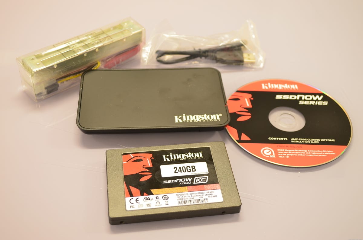 Kingston SSDNow KC100 Upgrade Bundle Kit comes with all you need as a first-time upgrader.