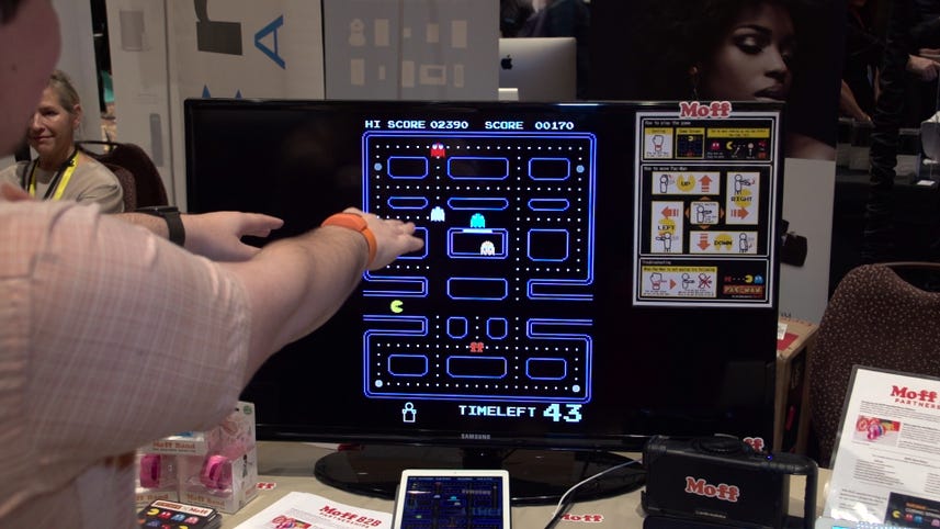 This slap bracelet lets you play Pac-Man by waving your arms in the air