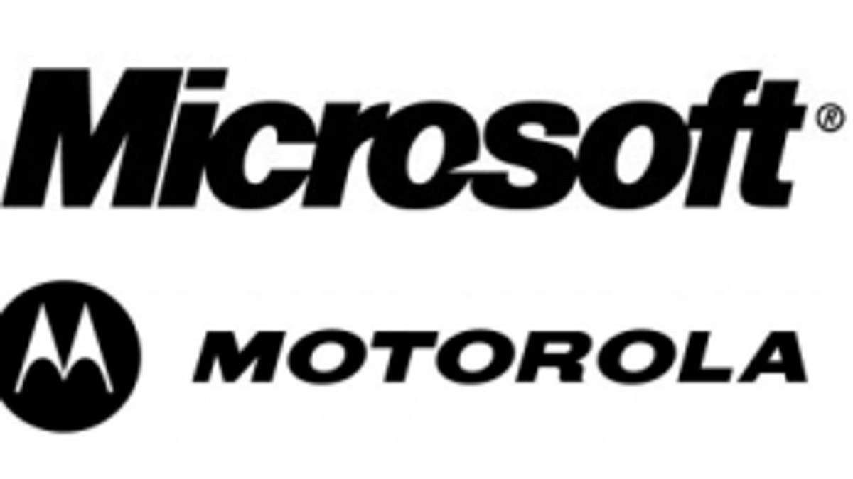 Microsoft/Motorola logos