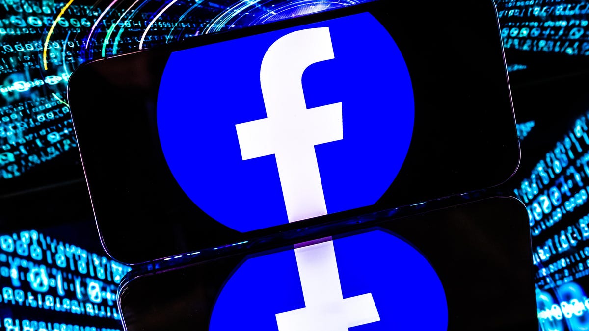 Facebook logo on a smartphone 