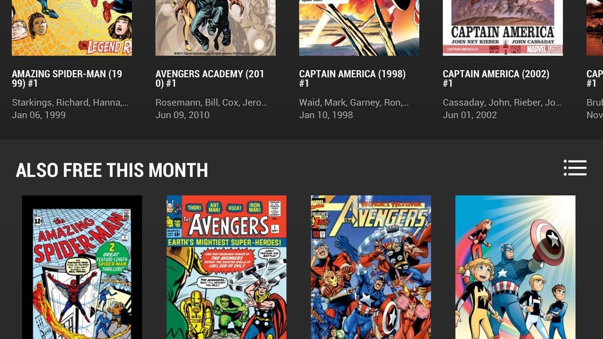 Marvel Unlimited gives you access to over 13,000 comics, but the app is clunky -- especially on an iPhone or iPod.
