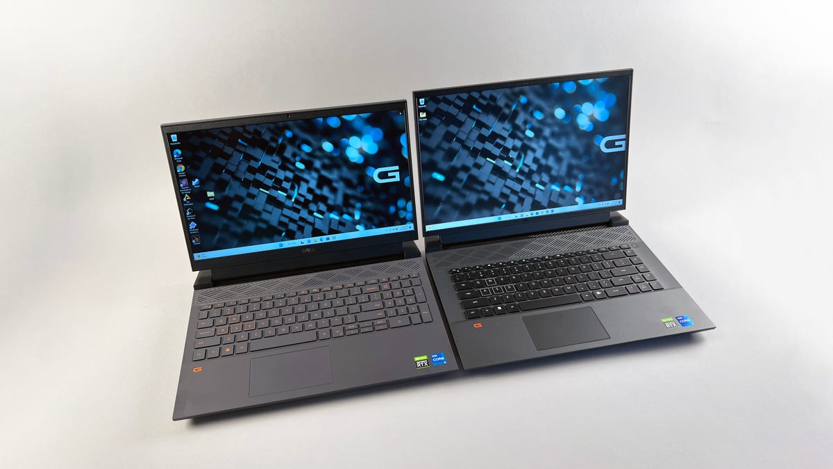 The Dell G15 and G16 side by side