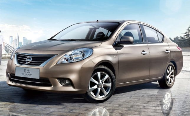 The Nissan Sunny could be rebadged as the Versa sedan in the North American market.